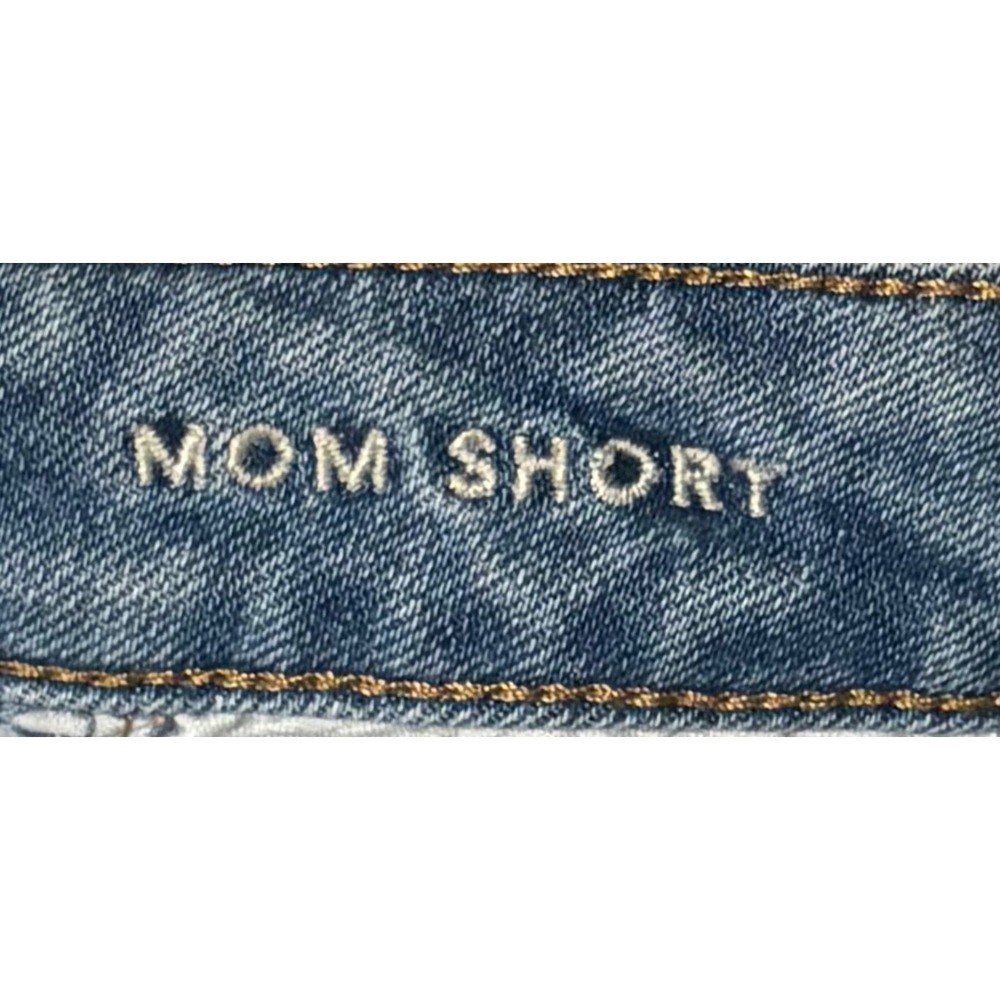 American Eagle Womens 0 Mom Shorts Blue Denim Stretch Cuffed High Rise - Picture 4 of 7